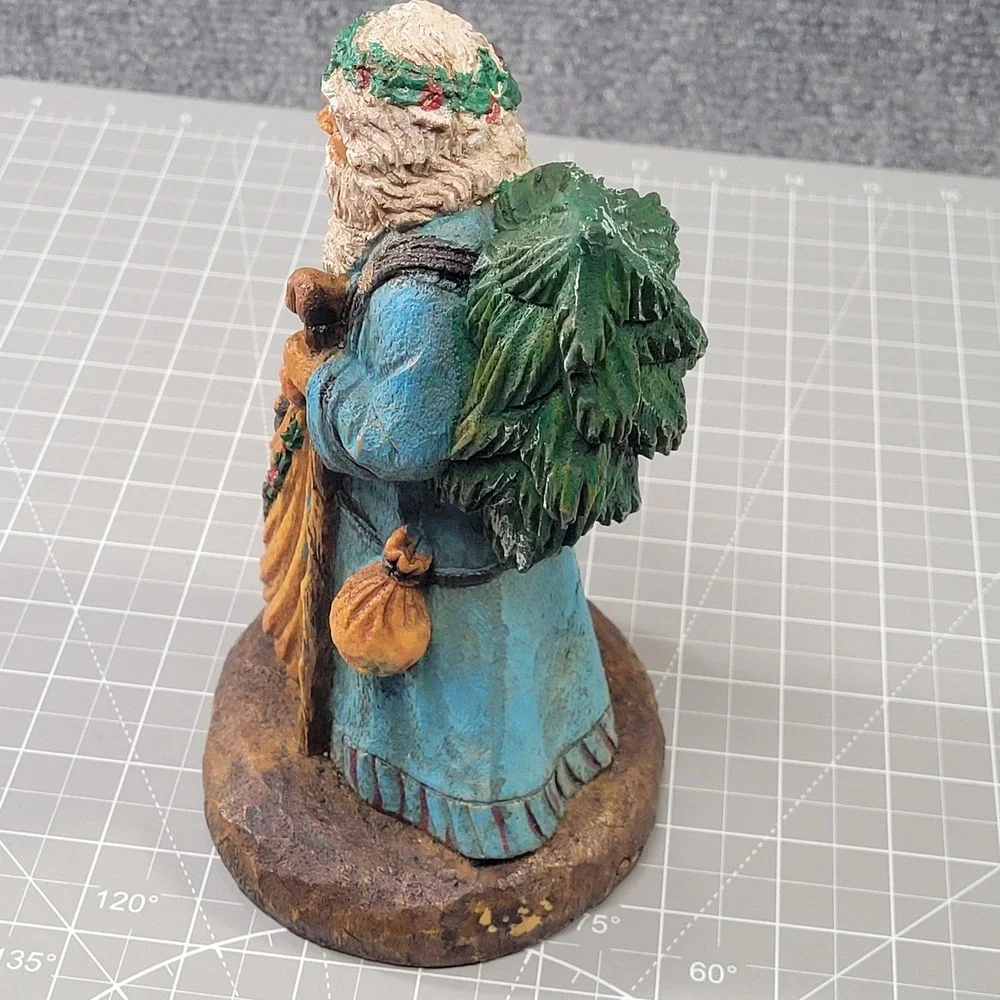 Vintage Don Gordon Santa Figurine 1998‎ Resin Hand Painted Folk Art Christmas